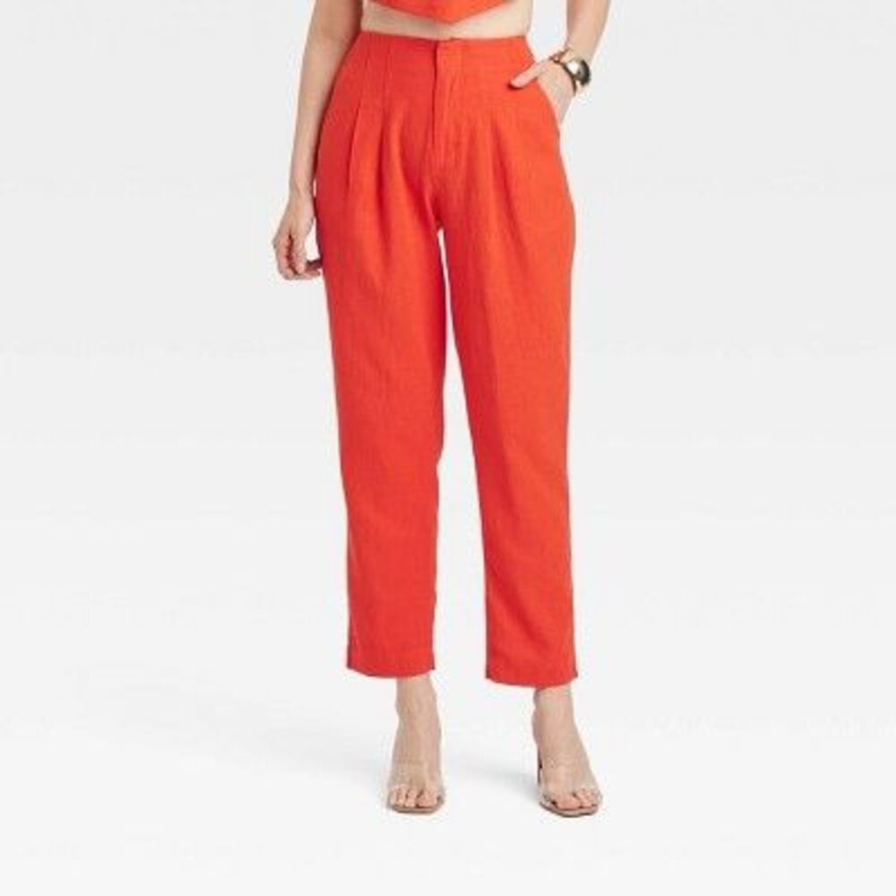 A New Day Women's Tapered Leg Tailored High Rise Ankle Length 28" Pants, Re